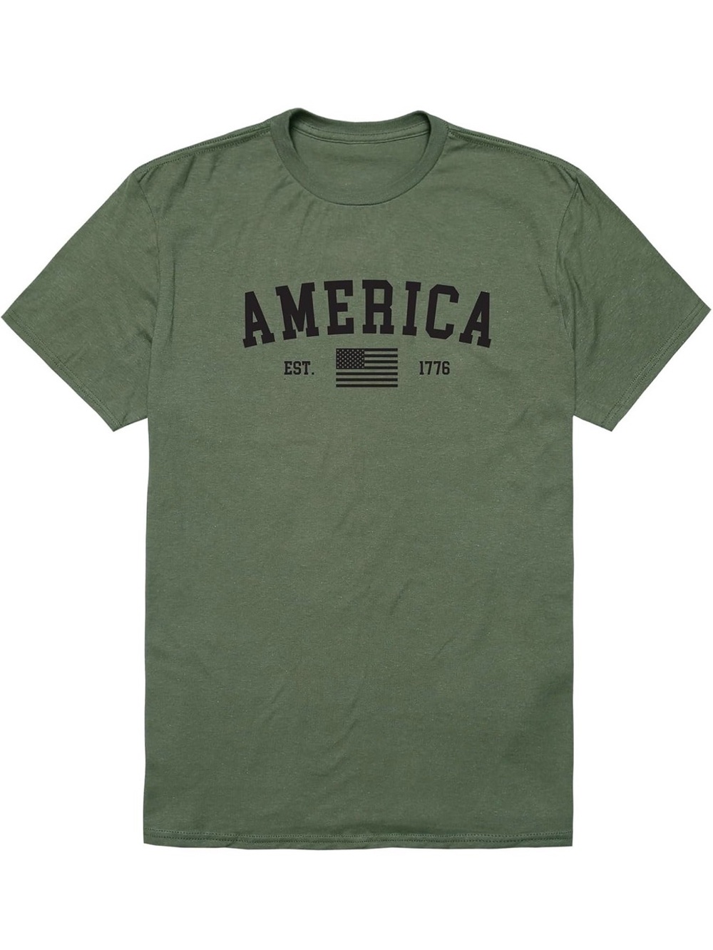America Graphic Tee - Olive Green Crewneck